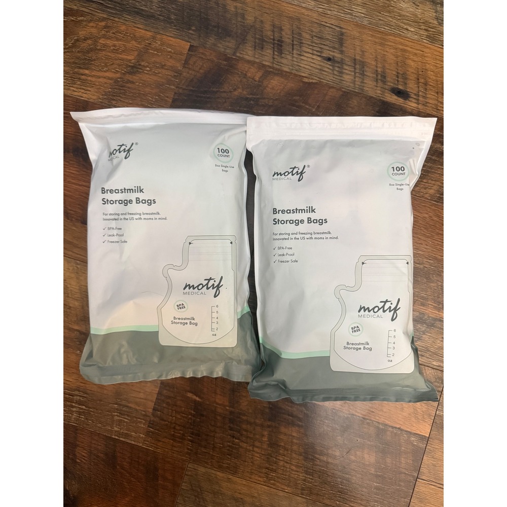 Motif Medical Breastmilk Storage Bags 8oz BPA-Free Leak-Proof 200 Count Total